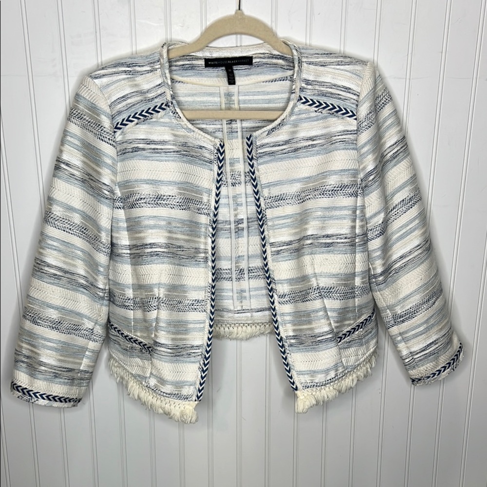 White House Black Market Crop Jacket Size 10